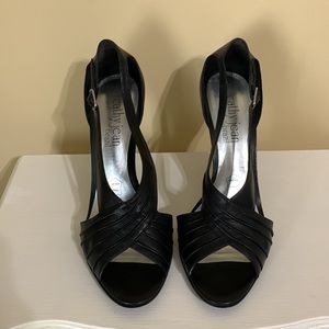 👠Black Leather Cathy Jean Brazil Stiletto Hills👠